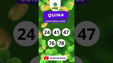 🍀 Resultado QUINA 6066 | Sentindo Sorte #shorts