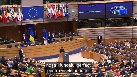 Președintele ucrainean Volodimir Zelenski, declarații în fața Parlamentului European.