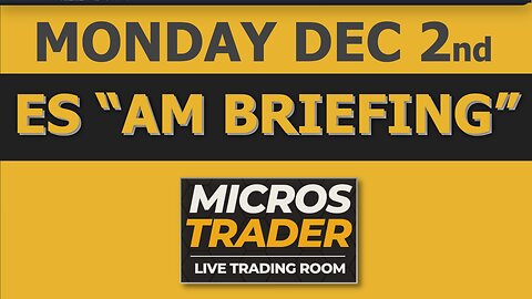 ES MES Key Levels. Where Are We At? Chart Analysis. Micros Trading System. Monday "AM Briefing"