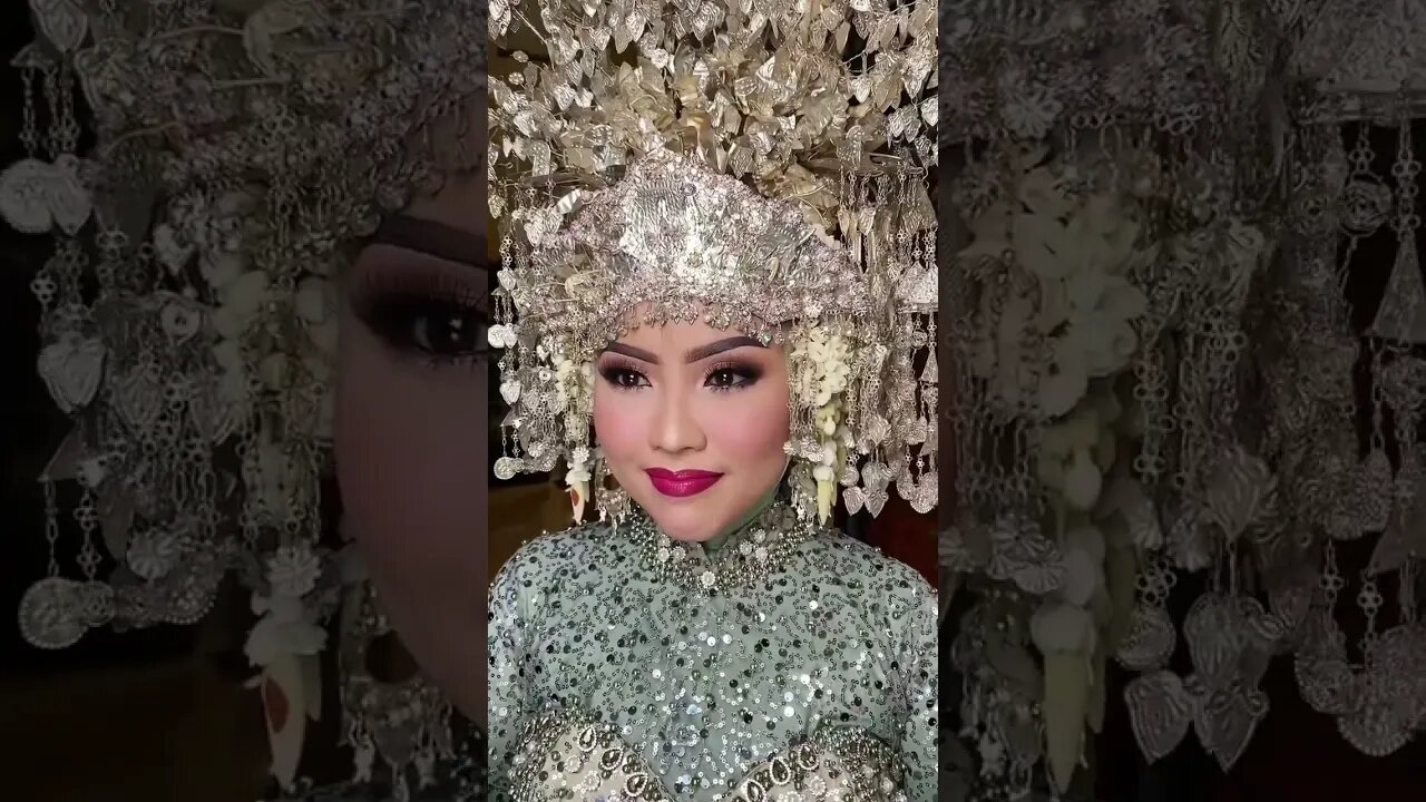 CANTIK SEKALI ! PENGANTIN PAKAIAN ADAT SUMATERA SELATAN MODIFIKASI #shorts #short #shortvideo