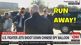 Biden RUNS AWAY from Chinese Spy Balloon Questions…
