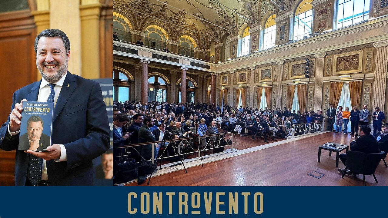 🔴 Presentazione del libro "Controvento" di Matteo Salvini (Milano, 25 Aprile 2024).