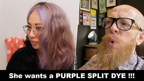 She wants a PURPLE SPLIT DYE - Hairdresser reacts to hair fails