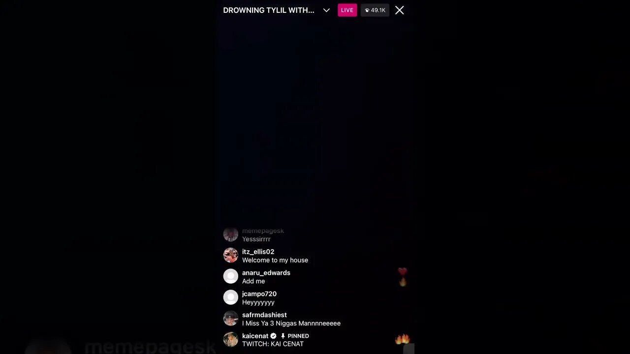 Kai Cenat Drowns Tylil In Sleep War Instagram Live Angle **MAFIATHON EDITION** (10-02-23)