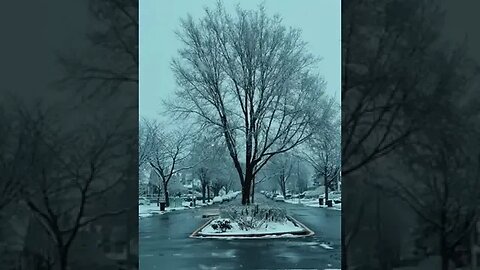 nice snowfall view ❄️#vehari #amjadsaahar