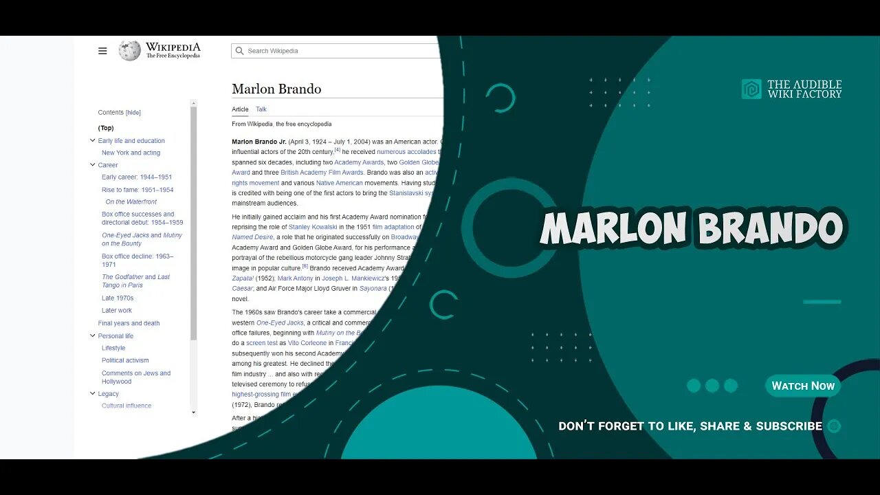 Marlon Brando Jr. was an American actor. Considered one of the most influential actors of the