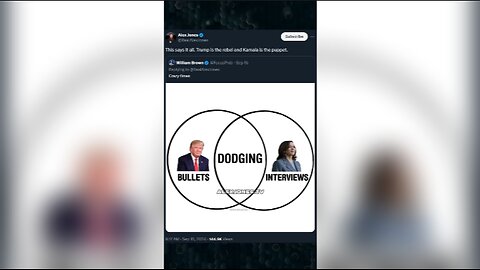 Trump Dodges Bullets, Kamala Dodges The Press - Alex Jones on X