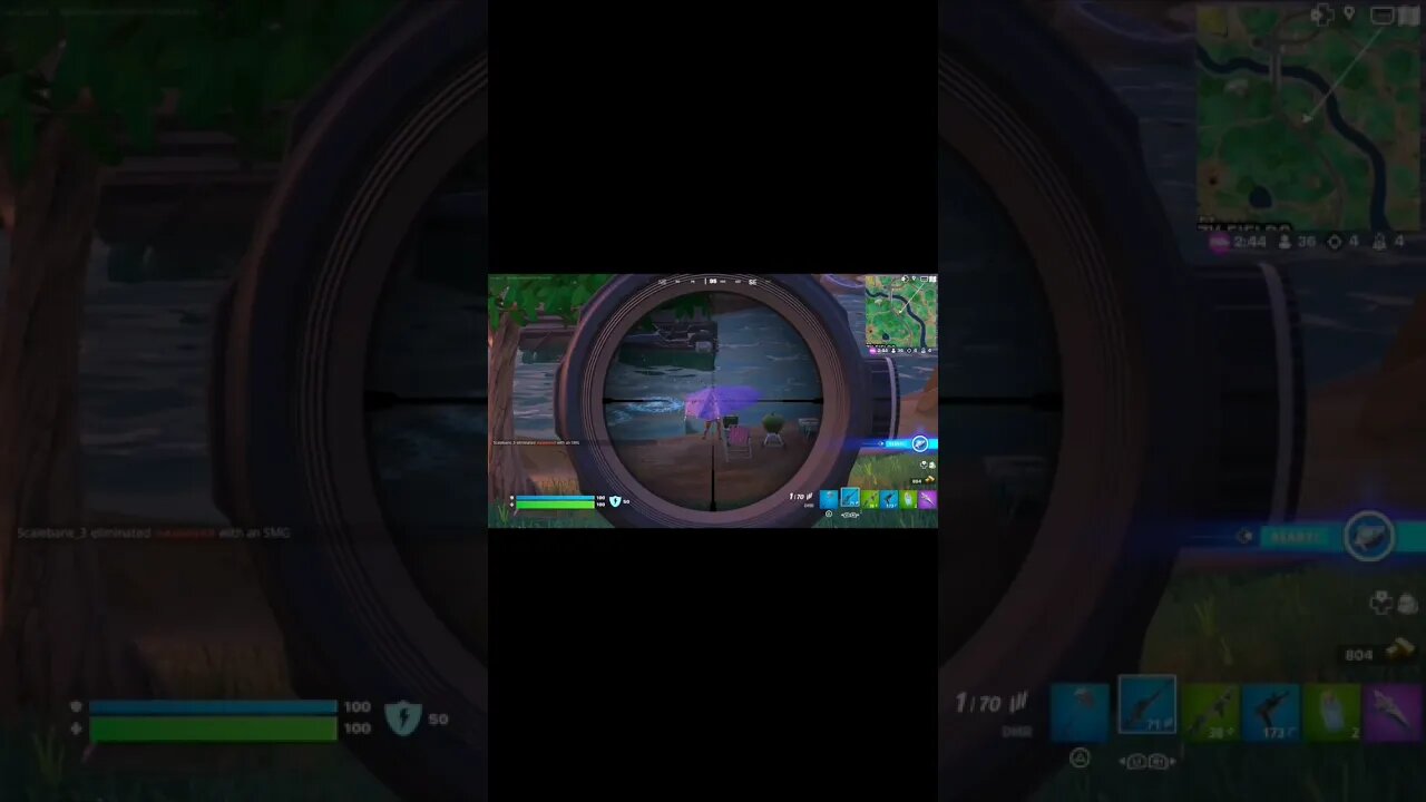 He thought he could hide behind a umbrella ☠️ #shorts #fortnite