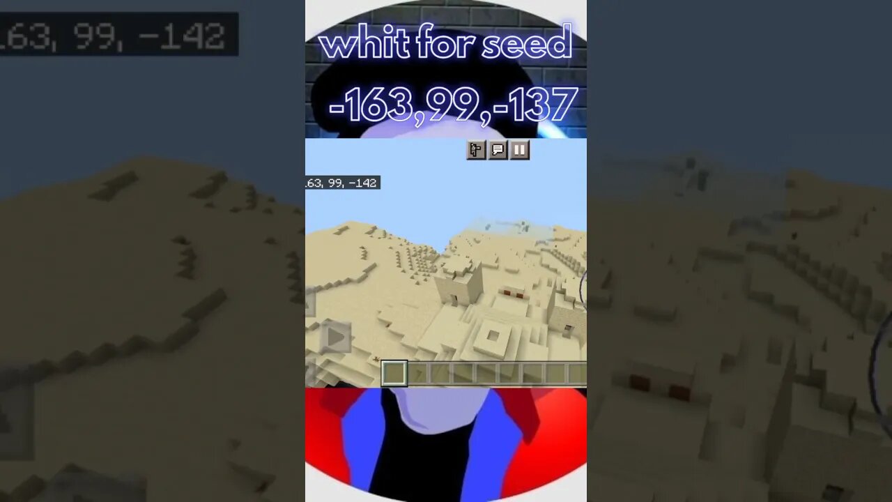 desert biome best seed in Minecraft 😀#shorts#youtubeshorts#minecraftshorts