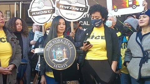 Protect workers from Extreme Temperatures Rally 216 West 14th St 2/10/23 JESSICA RAMOS/LATOYA JOYNER