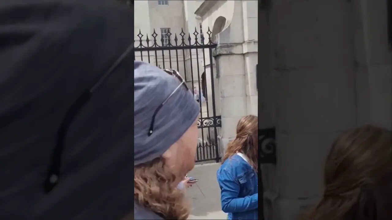Stand back from the Queens life guard two in one shouts #horseguardsparade