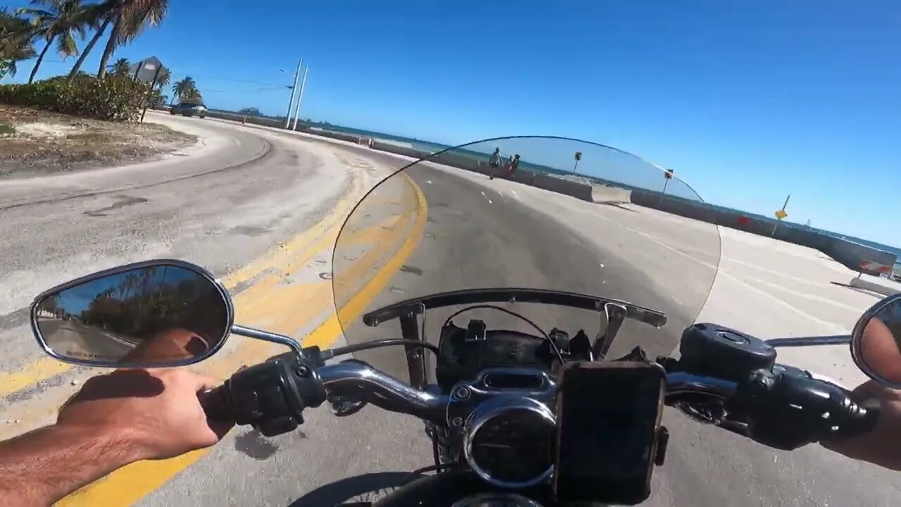 Riding my motorcycle around key west