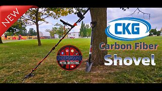 NEW Carbon Fiber Metal Detecting Shovel from CKG - Park Hunt Product Review