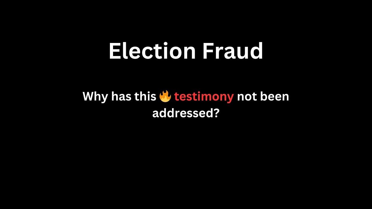 Election Fraud