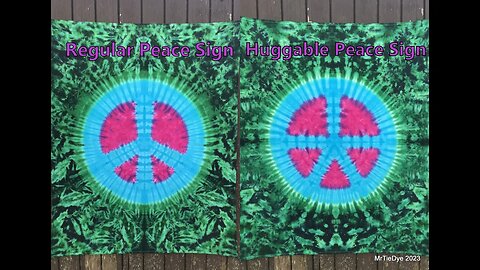 Tie Dye Huggable Peace Sign & the Regular Peace Sign