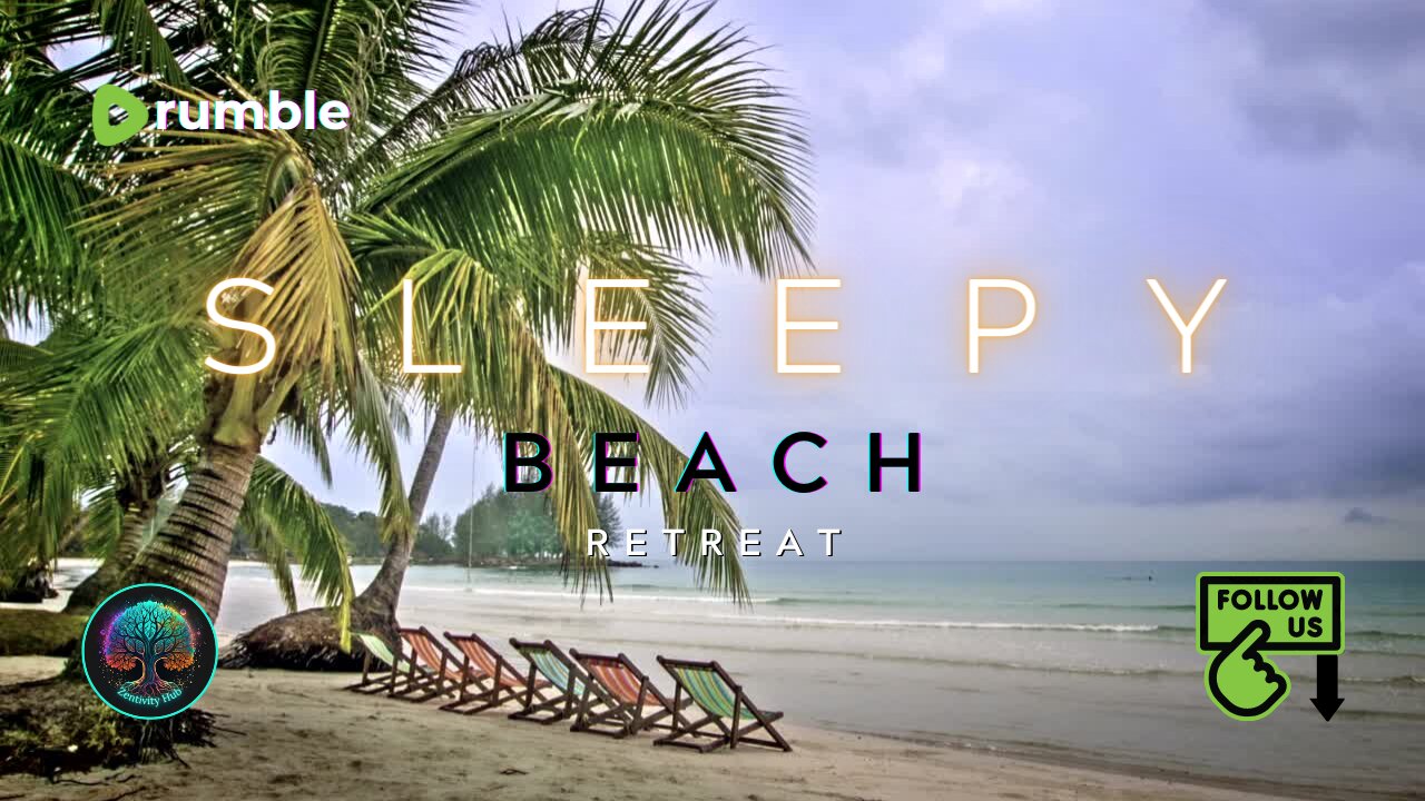 🎧🏝️🌊 Sleepy Beach Retreat 🌴: Calming Ocean Waves & Beach Ambience 🌊🧘♀️ for Deep Relaxation, Insomnia, Anxiety, Stress Relief & Meditation 💆♂️😴 #NatureSounds #Relaxing #Sleep #Meditation