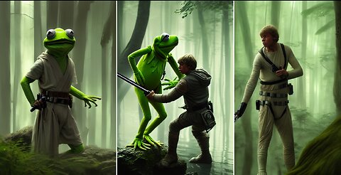 LUKE SKYWALKER Trains with KERMIT the FROG!