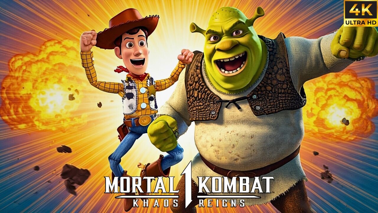 Toy Story's Woody vs Shrek's OG - MK1 Rematch!