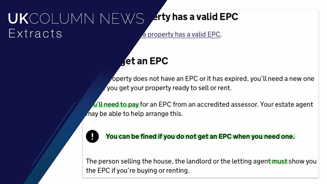 Global Policy: EPC Ratings, Heat Pumps, and the Billionaire-Backed Race for Green Homes - UK Column