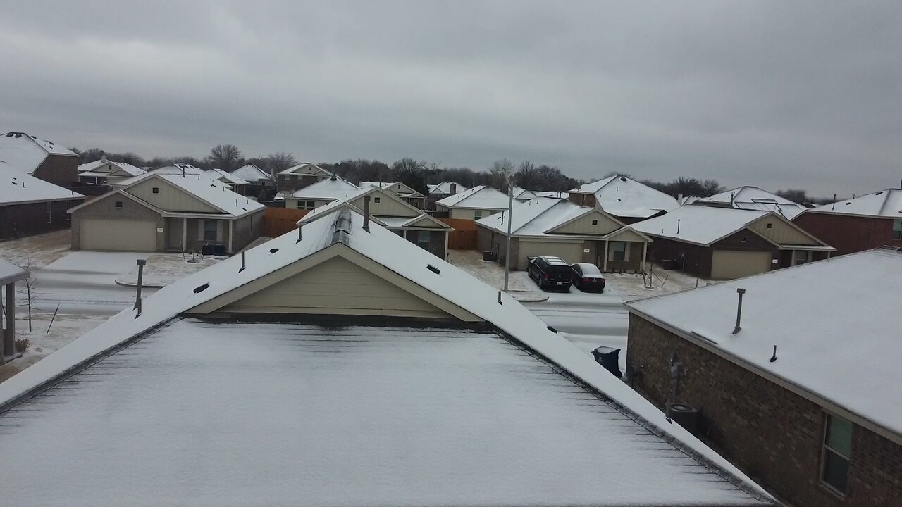 Snow Day in DFW Bird’s Eye View January 31 2023