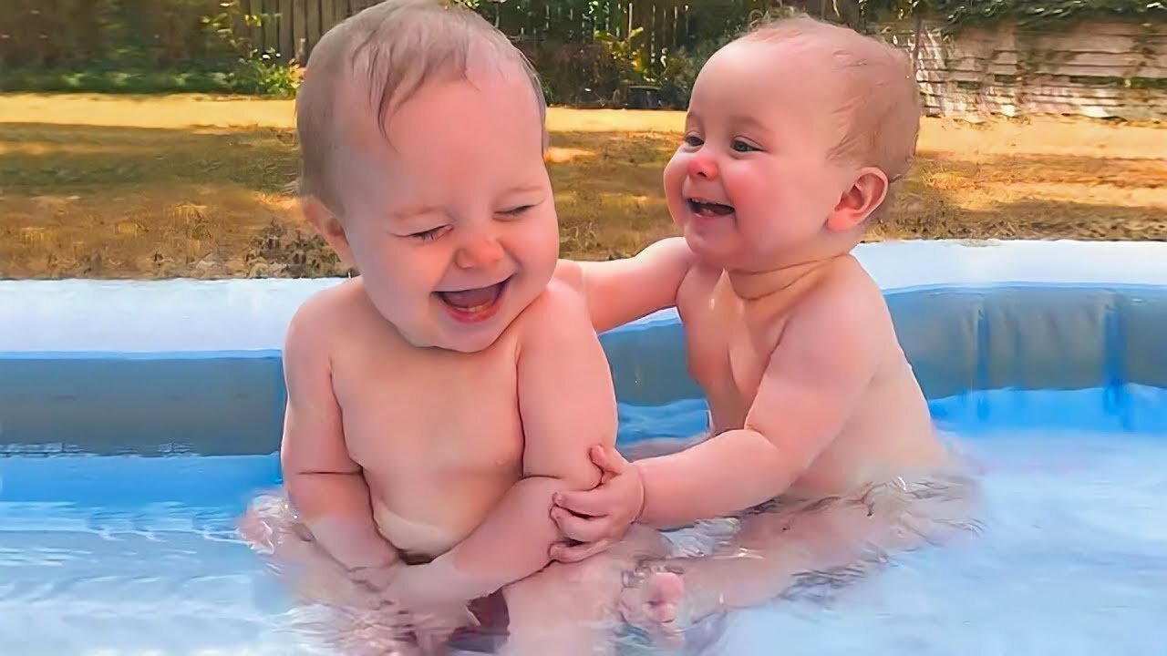 Funny Twin Babies Laughing Compilation