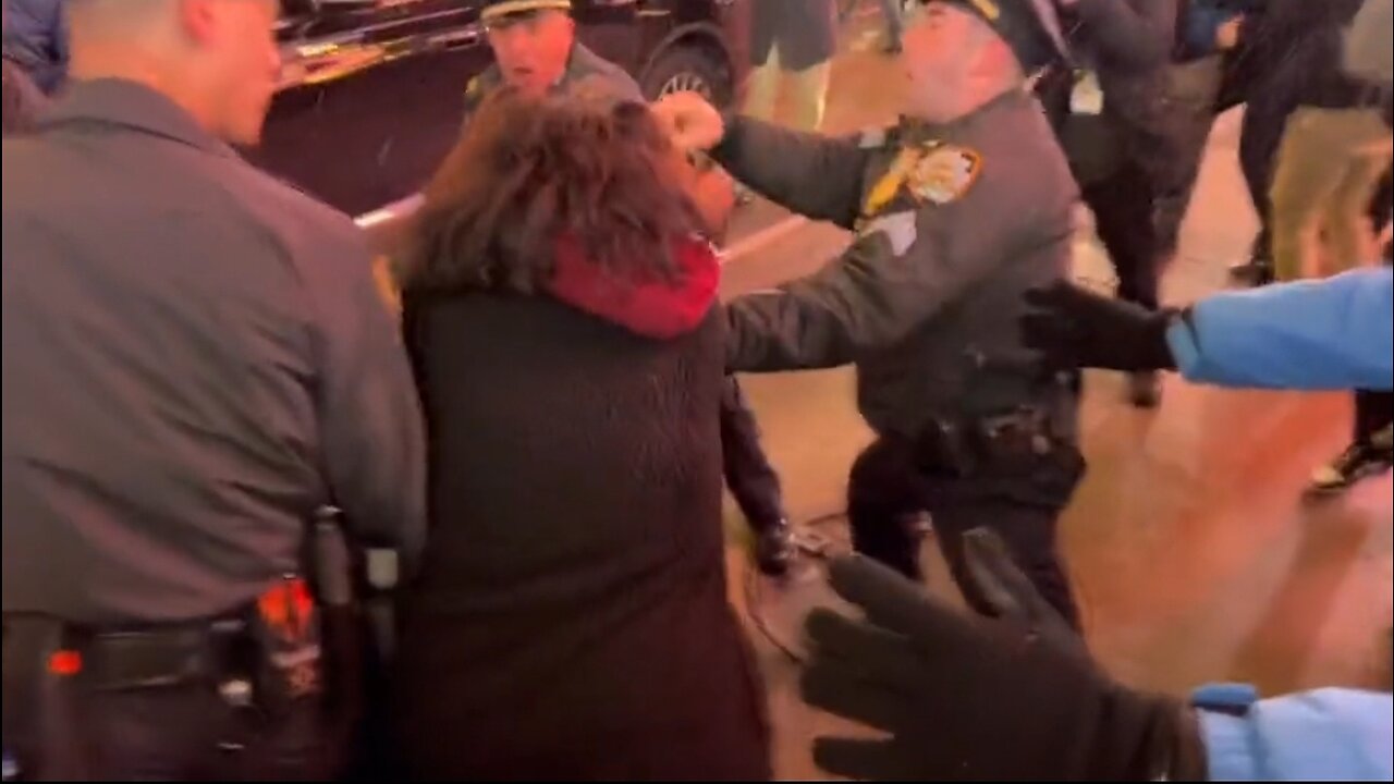 Woman Tries To Hit a Cop, Gets Taken Down at Tyre Nichols Protest in NYC