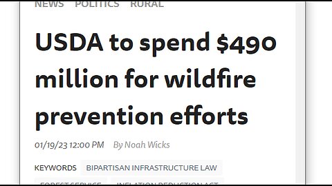 U.S. GOV ALLOCATES HALF A BILLION DOLLARS FOR WILDFIRE PREVENTION - TO START