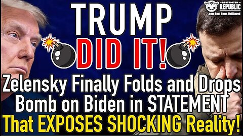 Trump Did It! Zelensky Finally Folds & Drops Bomb on Biden in STATEMENT That EXPOSES SHOCKING Claim!