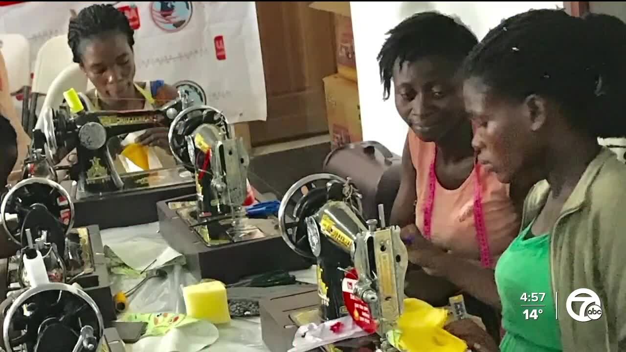 Cass Tech community project helps Ghana women make feminine products