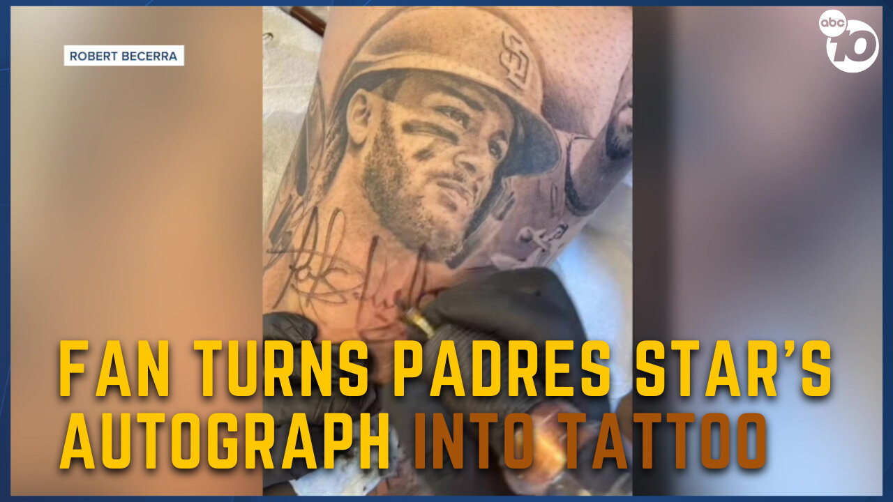 Fan gets Tatis Jr. signature tattooed on his leg