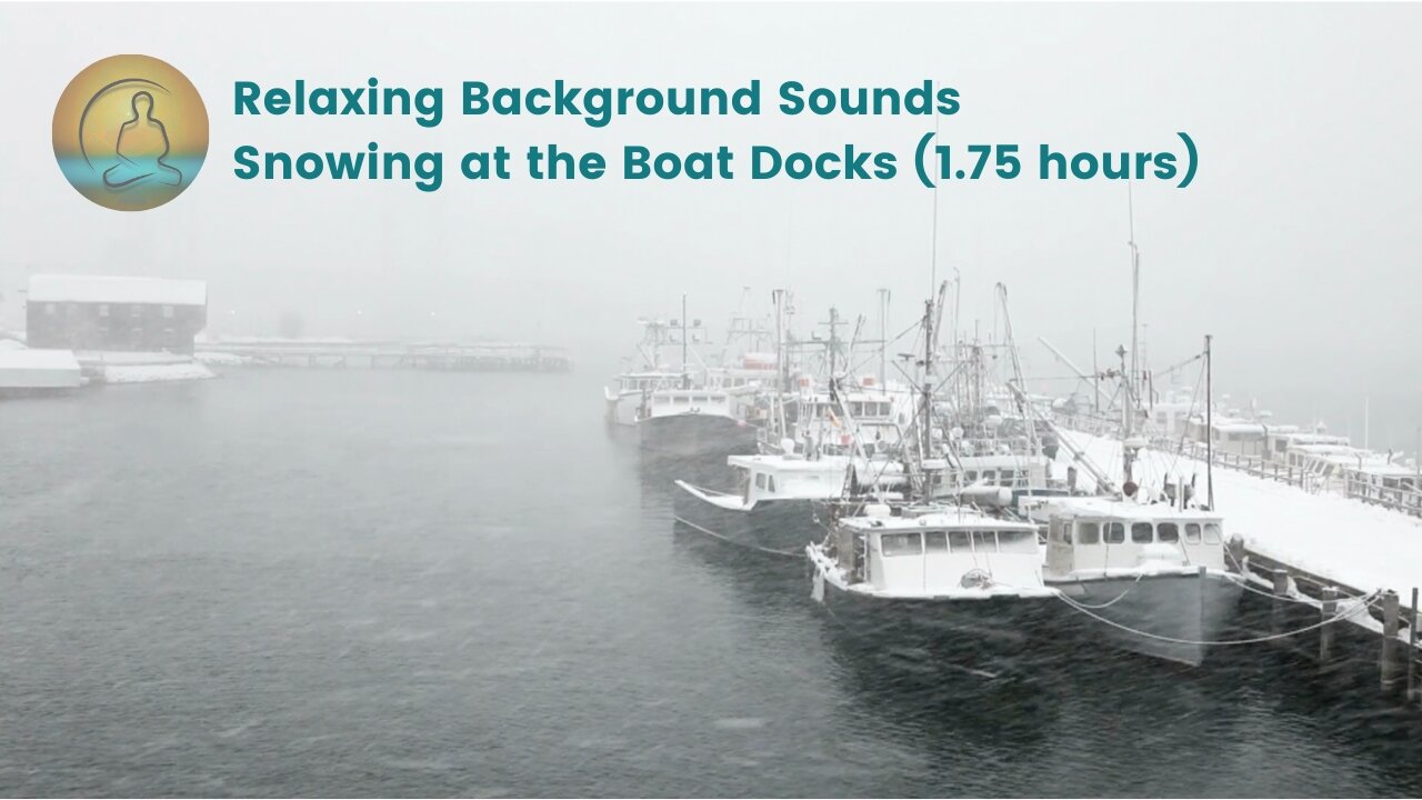 Relaxing Background Sounds - Snowing at the Boat Docks - 1.75 Hours