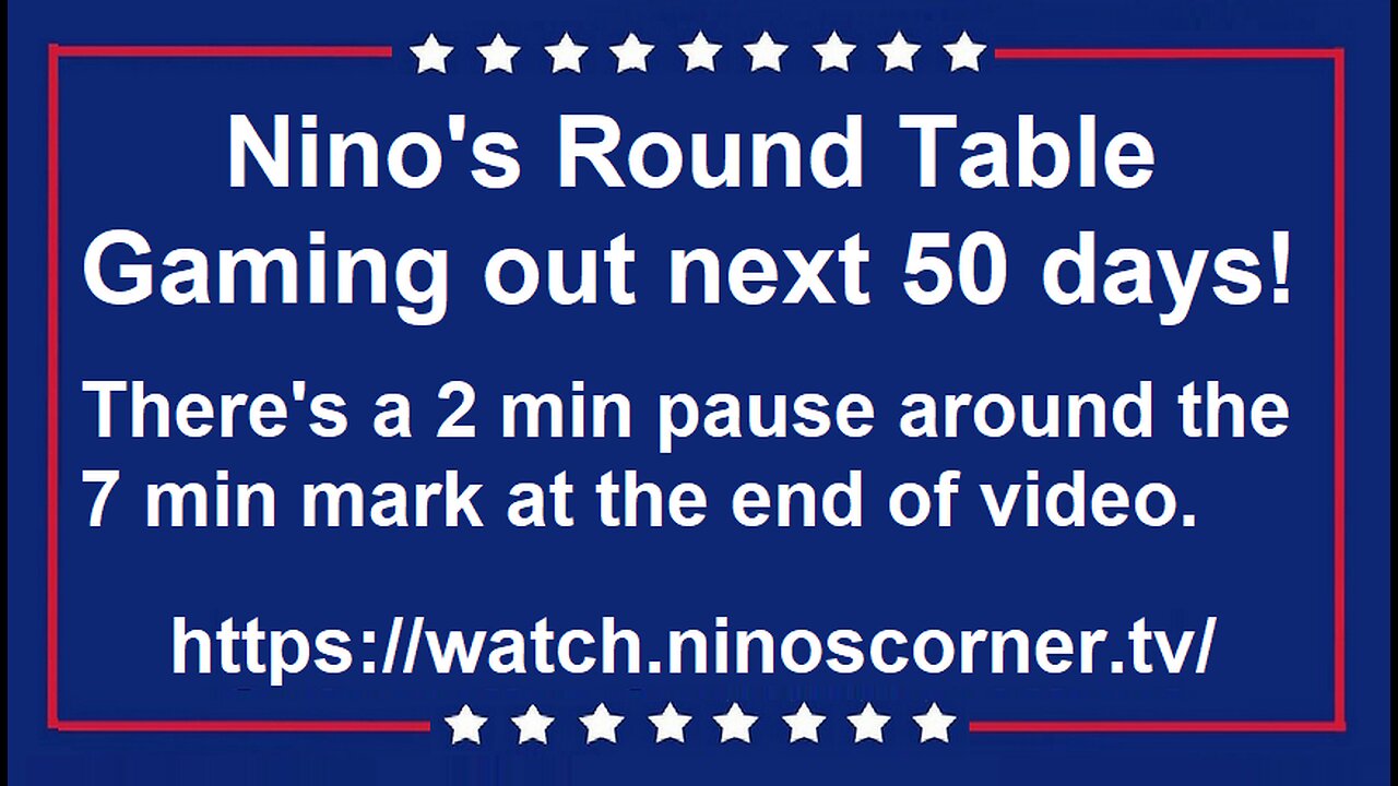 Nino's Round Table Gaming out the next 50 days!