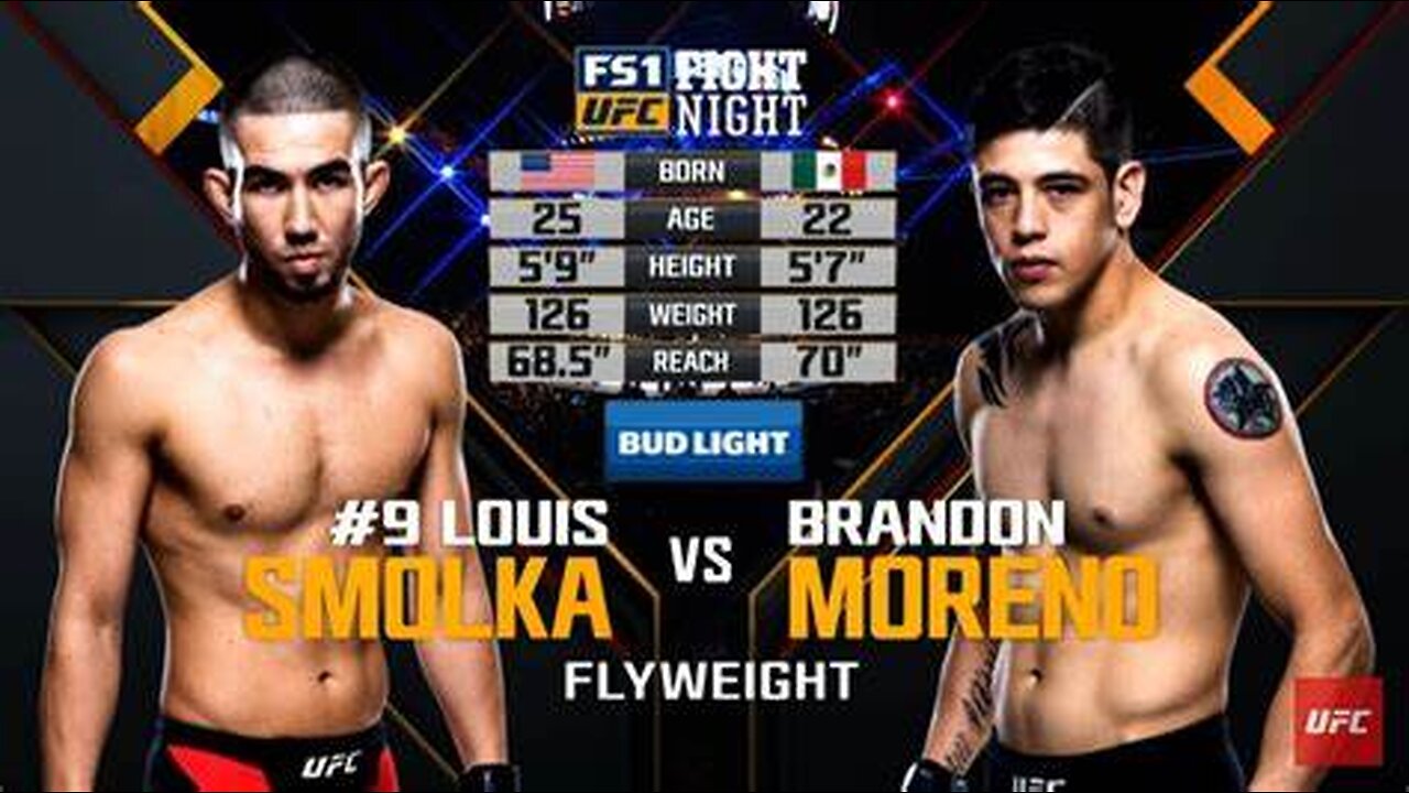 Brandon Moreno vs Louis Smolka FULL FREE FIGHT