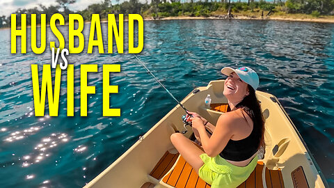 Husband vs Wife Jon Boat Fishing CHALLENGE!