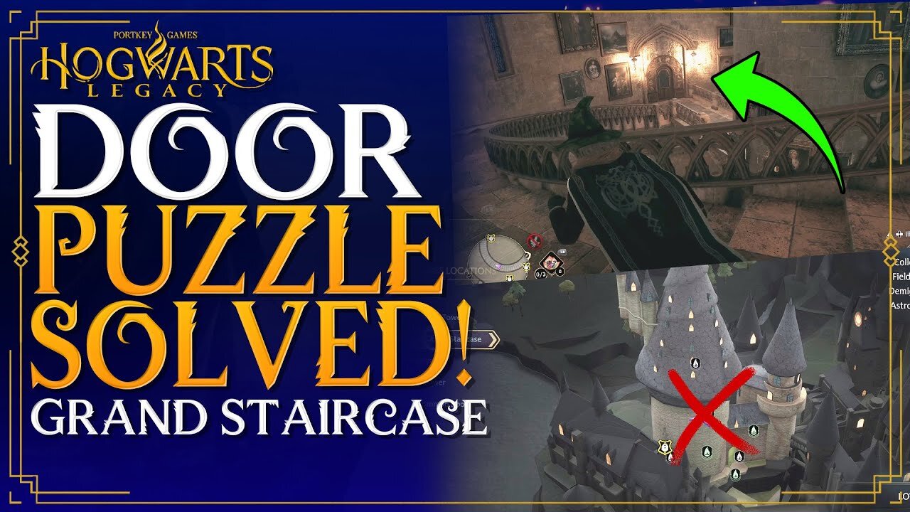 Hogwarts Legacy Door Puzzle SOLVED - Grand Staircase Secret Room How To Open - Grand Staircase Guide