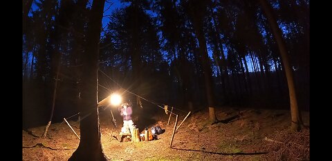 Under A tarp. Woodland wildcamping. 19th Jan 2023