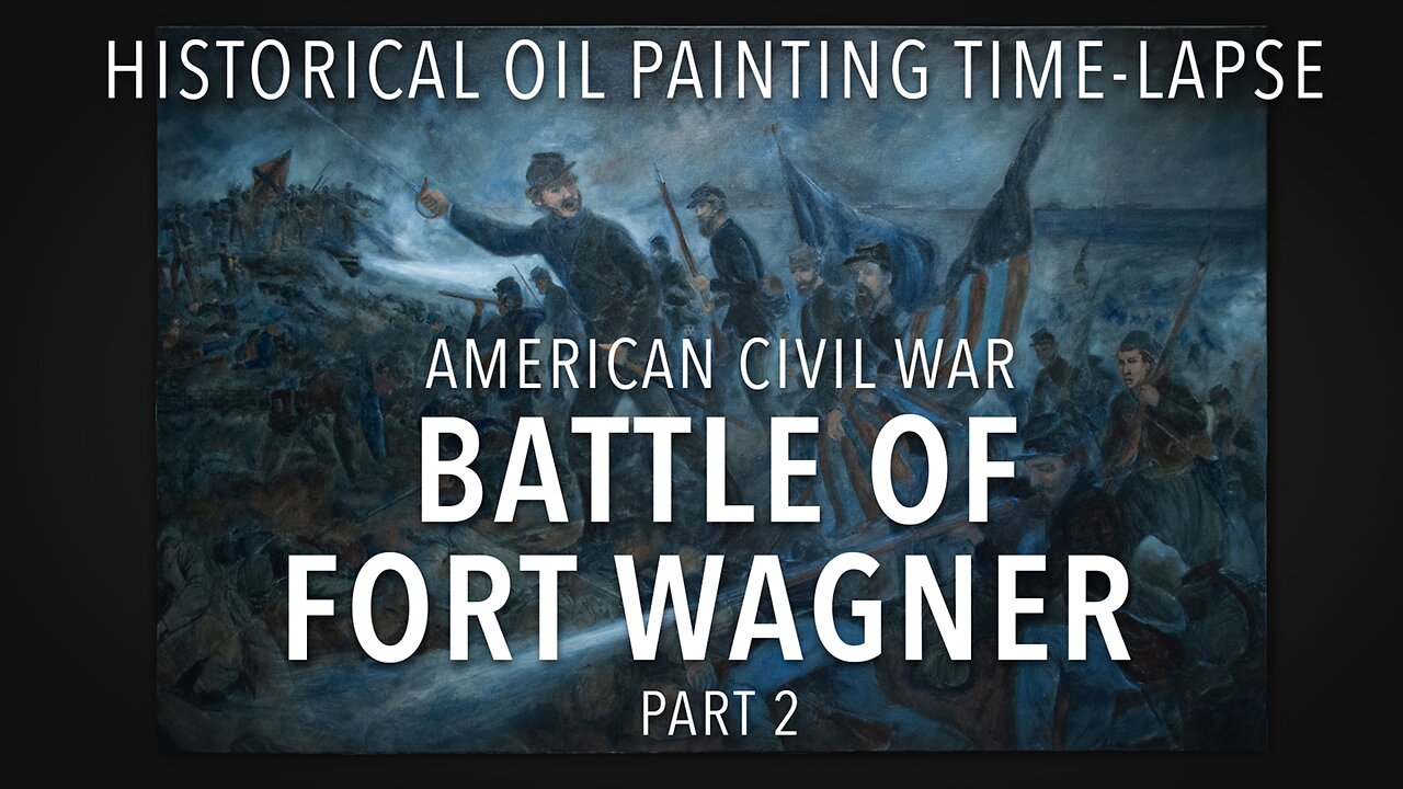 How to Paint a Detailed Military History Oil Painting of the Civil War Battle of Fort Wagner Part 2