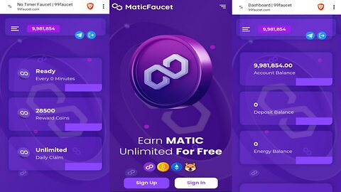 Matic Faucet | No Timer And Unlimited Claims | Cryptocurrency Cloud Mining