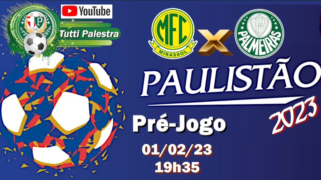 Pré=Jogo Mirassol x Palmeiras 19h35 - Veja onde assistir, escalações, desfalques e arbitragem