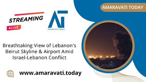 Live View Overlooking Lebanon's Beirut Skyline & Airport | Israel-Lebanon War Coverage