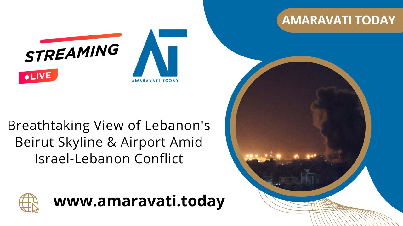 Live View Overlooking Lebanon's Beirut Skyline & Airport | Israel-Lebanon War Coverage