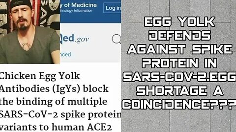 Egg yolks neutralize Sars-Cov-2 Spike Protein as egg shortages continue.