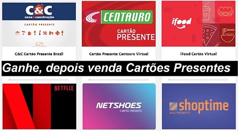 Ganhe dinheiro recebendo Cartão Presente e vendendo no Mercado Livre