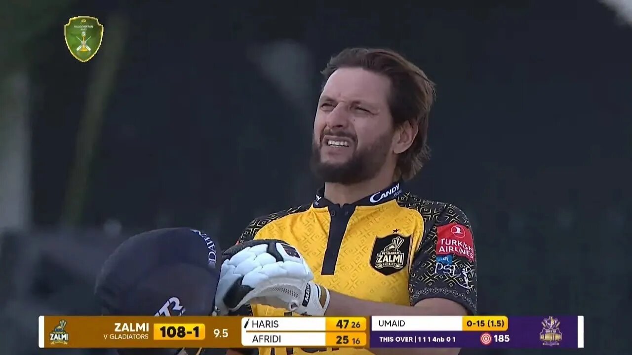 Shahid Afridi Batting Quetta vs Peshawar Exhibition Match PSL 2023