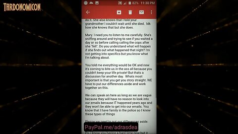 2022 03 10 1 My stalker attempting to intimidate and frame me for a crime i didn't commit #Adonispa