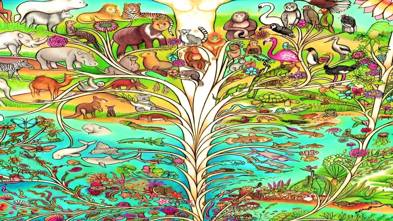 Our Tree of Life - Animated - New ART! - 19x24 Inches of Ink in 31 days! For All Life to Save eARTh!