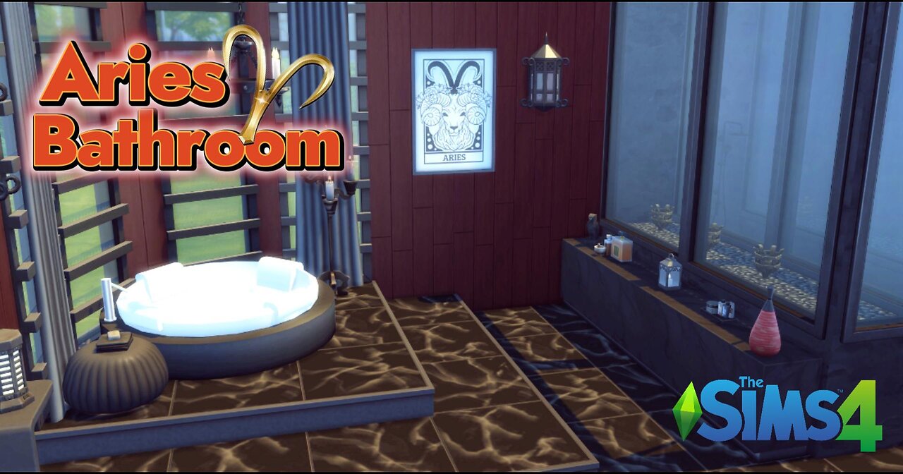 Aries CC Bathroom ♈ // The Sims 4 Speed Build