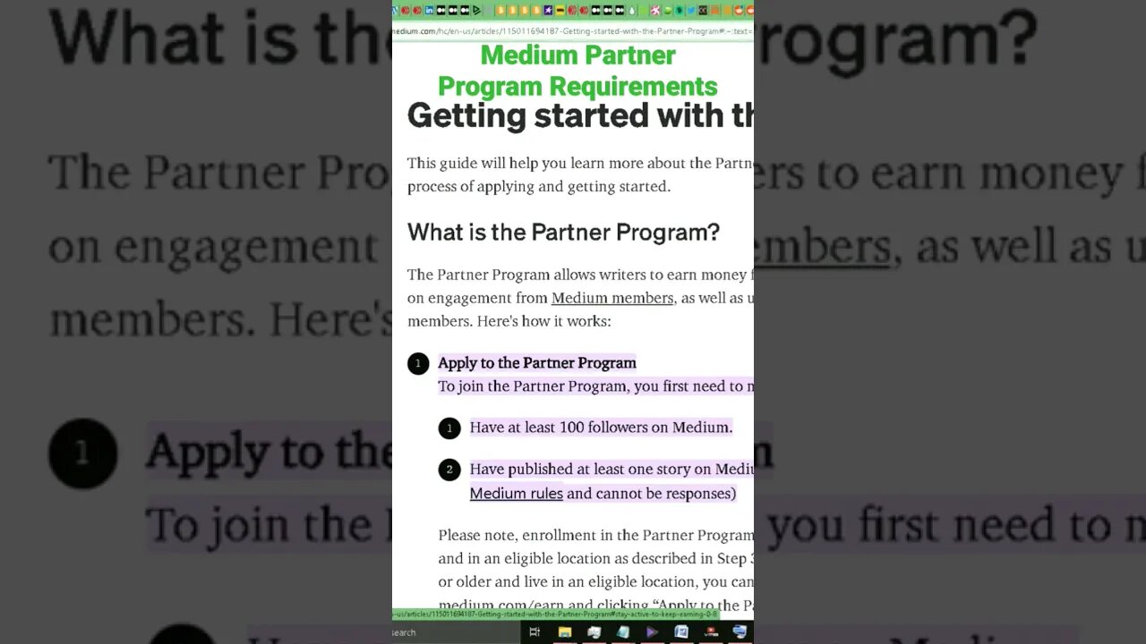 Medium Partner Program Requirements 2023