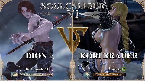 SoulCalibur VI — DarkAssassins39 (Dion) VS Amesang (Kori Brauer) | Xbox Series X Ranked