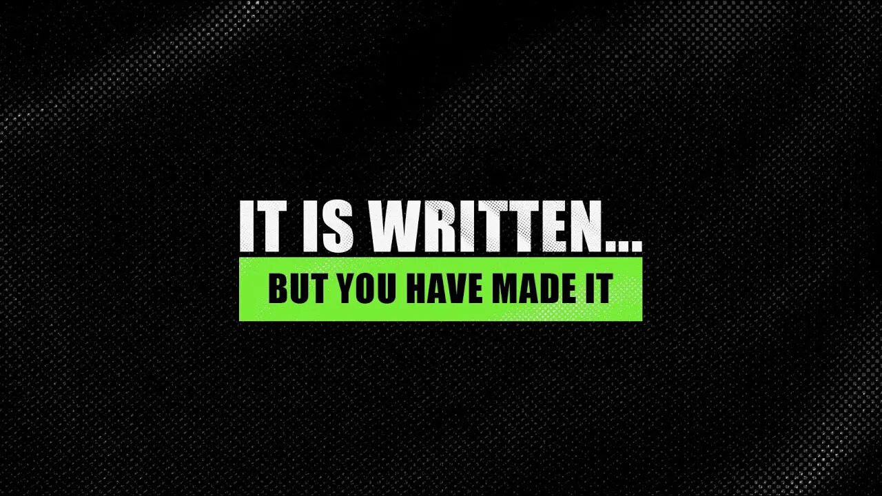 It is written.., but you have made it | Ps. Sergey Golovey | CFC, Sacramento